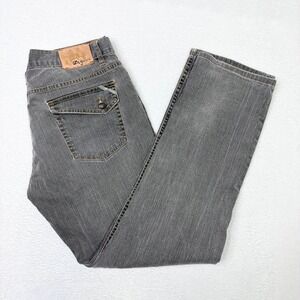 LRG Lifted Research Group Mens Gray True Straight Fit Jeans J105054 Size 36x32